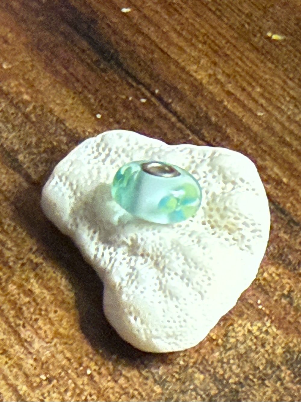 Trollbeads Murano Ice Blue Flower Bead Retired - Picture 4 of 4